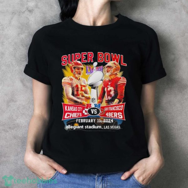 Official Official San Francisco 49ers Vs Kansas City Chiefs Super Bowl LVIII Players Matchup Shirt - Ladies T-Shirt