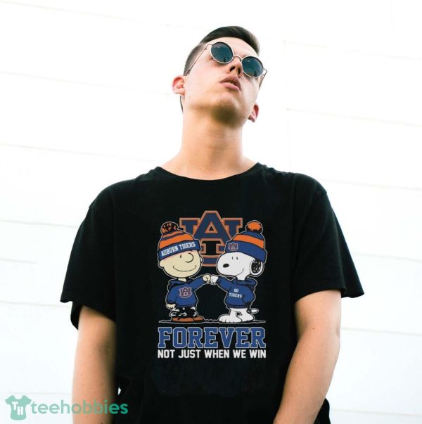 Official peanuts Charlie Brown And Snoopy Auburn Tigers Forever Not Just When We Win Shirt - G500 Gildan T-Shirt