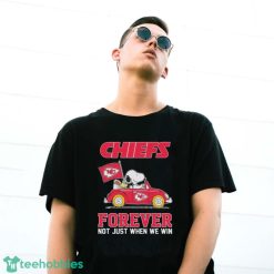 Official Peanuts Snoopy And Woodstock On Car Kansas City Chiefs Forever Not Just When We Win Shirt - G500 Gildan T-Shirt