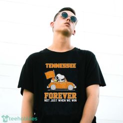 Official Peanuts Snoopy And Woodstock On Car Tennessee Basketball Forever Not Just When We Win Shirt - G500 Gildan T-Shirt