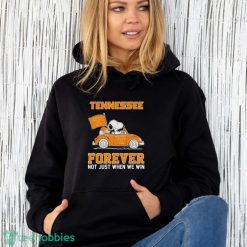 Official Peanuts Snoopy And Woodstock On Car Tennessee Basketball Forever Not Just When We Win Shirt - Unisex Hoodie