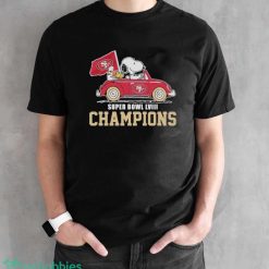 Official peanuts Snoopy And Woodstock San Francisco 49ers Super Bowl LVIII Champions Shirt - Black Unisex T-Shirt