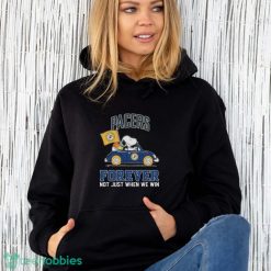 Official Snoopy And Woodstock Driving Car Indiana Pacers Forever Not Just When We Win Shirt - Unisex Hoodie