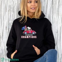 Peanuts Snoopy And Woodstock Texas Rangers On Car 2023 World Champions Shirt - Unisex Hoodie