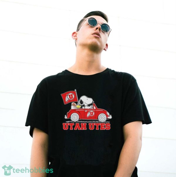 Peanuts Snoopy And Woodstock Utah Utes On Car Shirt - G500 Gildan T-Shirt