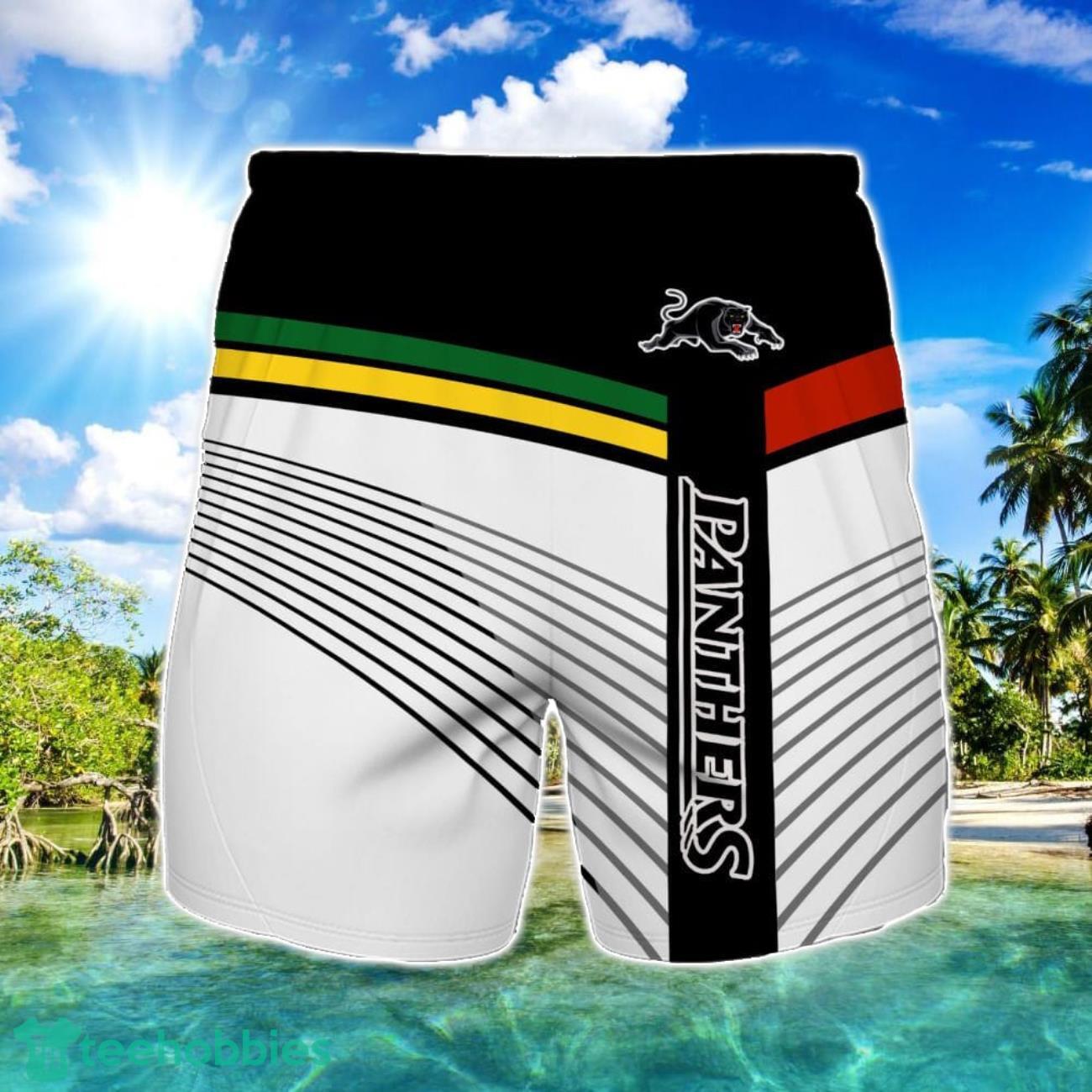 Penrith Panthers Beach Shorts For Fans Summer Gift image Penrith Panthers Beach Shorts For Fans Summer Gift Product Photo 1