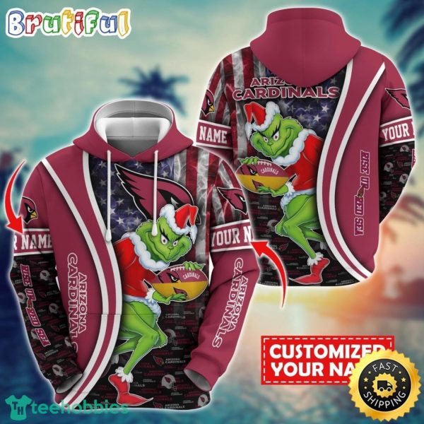 Personalized NFL Arizona Cardinals Hoodie Grinch Unisex Hoodie Product Photo 1