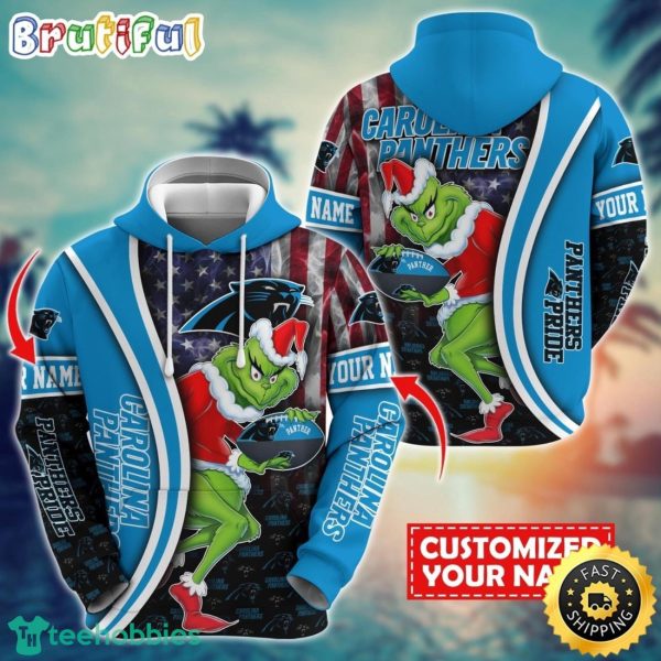 Personalized NFL Carolina Panthers Hoodie Grinch Unisex Hoodie Product Photo 1