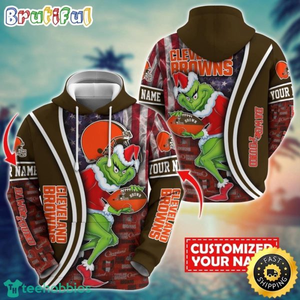 Personalized NFL Cleveland Browns Hoodie Grinch Unisex Hoodie Product Photo 1