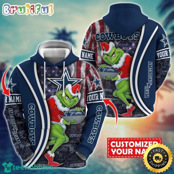 Personalized NFL Dallas Cowboys Hoodie Grinch Unisex Hoodie Product Photo 1