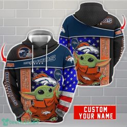 Personalized NFL Denver Broncos Hoodie Baby Yoda Cute 3D Hoodie Men And Women Gift Product Photo 1