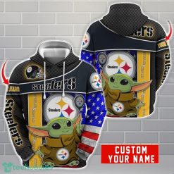 Personalized NFL Pittsburgh Steelers Hoodie Baby Yoda Cute 3D Hoodie Men And Women Gift Product Photo 1