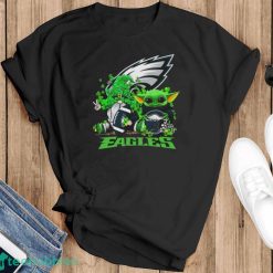 Philadelphia Eagles Baby Yoda Happy St.Patrick’s Day Shamrock Shirt - Black T-Shirt