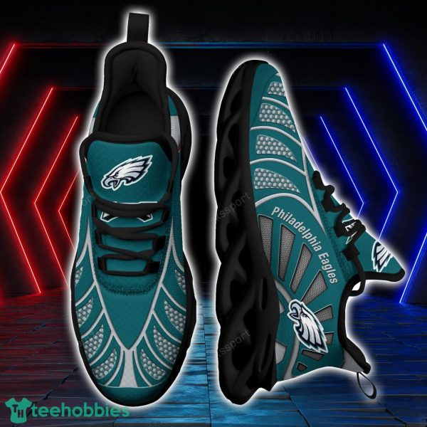 Philadelphia Eagles NFLBlack And White Clunky Max Soul Shoes New Designs For Fans Product Photo 1