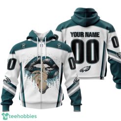 Philadelphia Eagles Sexy Lips Custom Name And Number 3D Hoodie Product Photo 2