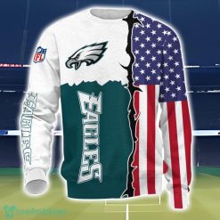 Philadelphia Eagles US Flag 3D Printing T-Shirt Hoodie Sweatshirt For Fans Product Photo 3