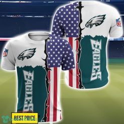 Philadelphia Eagles US Flag 3D Printing T-Shirt Hoodie Sweatshirt For Fans Product Photo 5