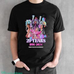 Pink 29 Years 1995 2024 Memories Signature Shirt - Black Unisex T-Shirt