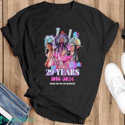 Pink 29 Years 1995 2024 Memories Signature Shirt - Black T-Shirt