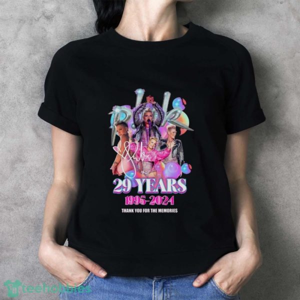 Pink 29 Years 1995 2024 Memories Signature Shirt - Ladies T-Shirt