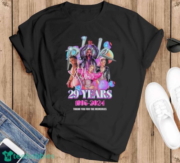 Pink 29 Years 1995 2024 Memories Signature Shirt - Black T-Shirt
