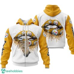 Pittsburgh Steelers Lips 3D Printing Hoodie For Men And Women Product Photo 2