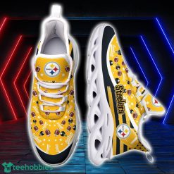Pittsburgh Steelers NFL Ball Pattern Black And White Clunky Max Soul Shoes Running Lover Gift Product Photo 2