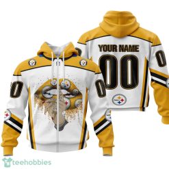 Pittsburgh Steelers Sexy Lips Custom Name And Number 3D Hoodie Product Photo 2