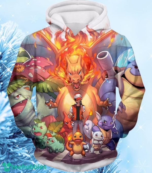 Pokemon Ash Ketchum All Cool First Generation Hoodie 3D All Over Print Product Photo 1