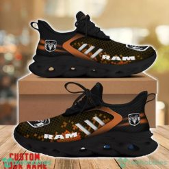 Ram truck Shoes Orange Square Pattern Custom Name Max Soul Sneakers For Men Women Product Photo 2