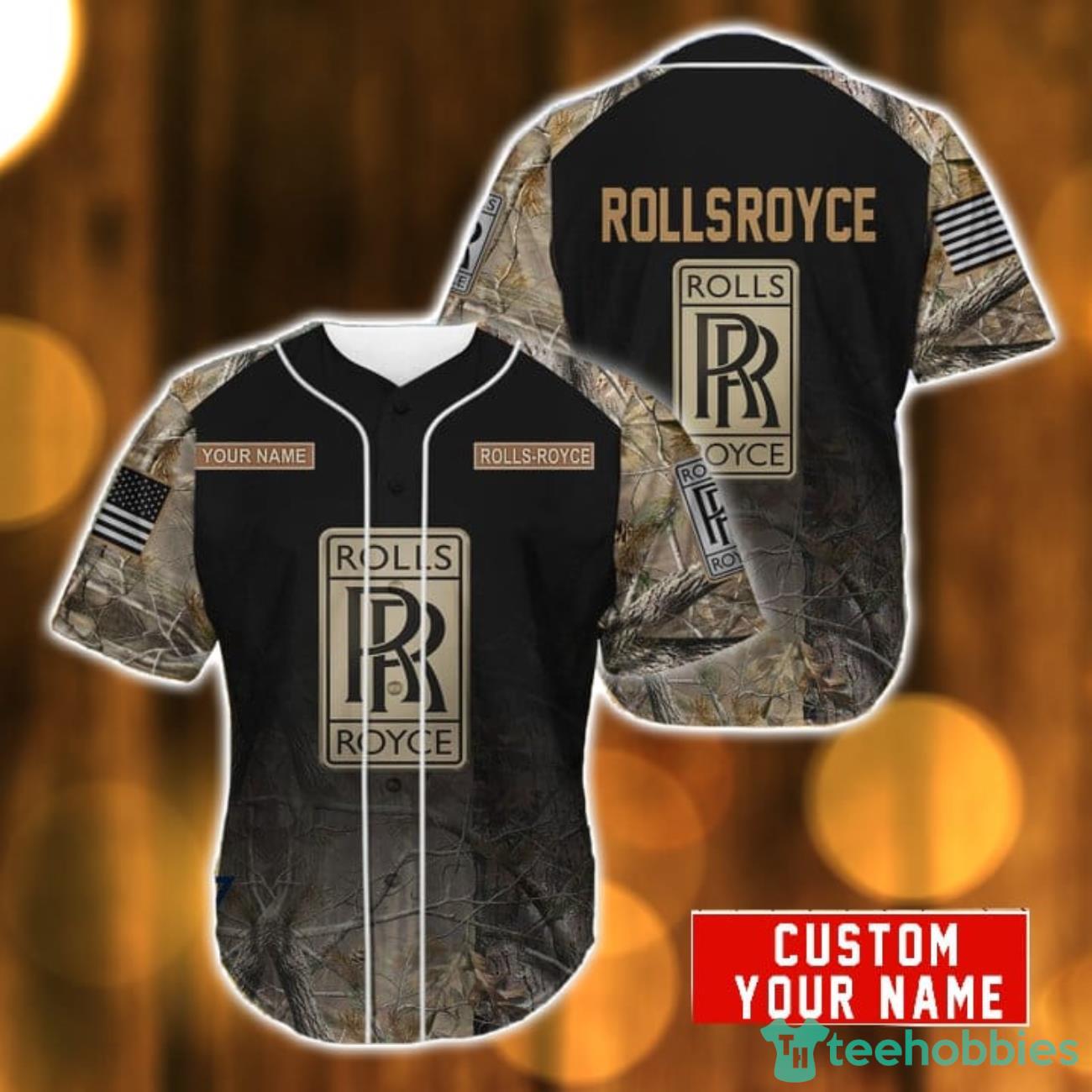 Rolls Royce Hunting pattern 3D Baseball Jersey Shirt For Men And Women Car Lover Gift Custom Name image Rolls-Royce Hunting pattern 3D Baseball Jersey Shirt For Men And Women Car Lover Gift Custom Name Product Photo 1