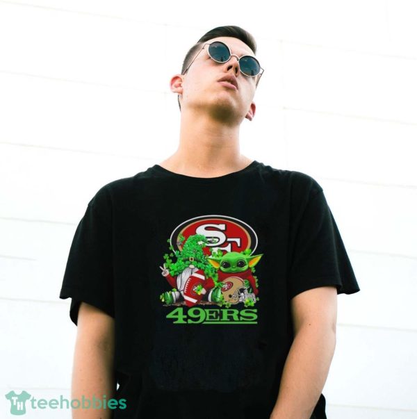 San Francisco 49ers Baby Yoda Happy St.Patrick’s Day Shamrock Shirt - G500 Gildan T-Shirt