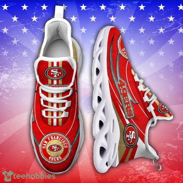 San Francisco 49ers NFL Running Sneakers Max Soul Shoes Sport Season Gift Product Photo 1
