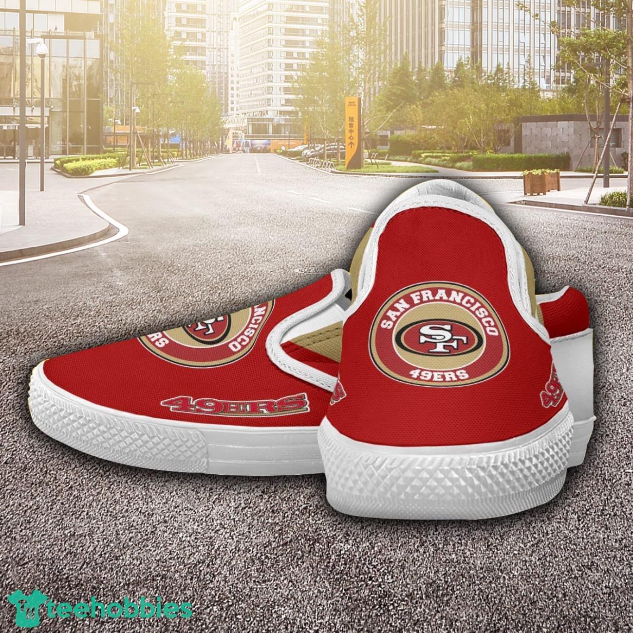 San Francisco 49ers Slip On Shoes For Men And Women Sport Fans image San Francisco 49ers Slip On Shoes For Men And Women Sport Fans Product Photo 1
