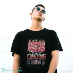 San Francisco 49ers Team Football 2024 National Football Conference Champions Signatures Shirt - G500 Gildan T-Shirt