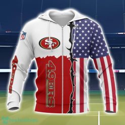 San Francisco 49ers US Flag 3D Printing T-Shirt Hoodie Sweatshirt For Fans Product Photo 2