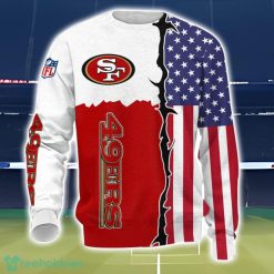 San Francisco 49ers US Flag 3D Printing T-Shirt Hoodie Sweatshirt For Fans Product Photo 3