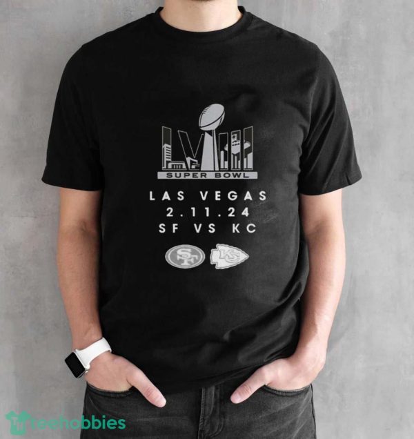 San Francisco 49ers Vs Kansas City Chiefs Super Bowl Las Vegas 2 11 24 Shirt - Black Unisex T-Shirt