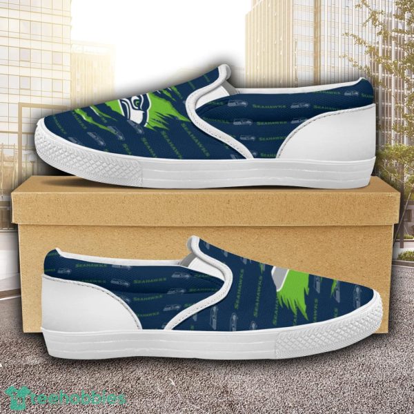 Seattle Seahawks Logo Team Slip On Shoes Trending Goft For Fans Product Photo 2