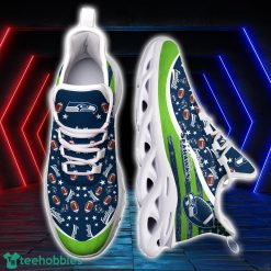 Seattle Seahawks NFL Ball Pattern Black And White Clunky Max Soul Shoes Running Lover Gift Product Photo 2