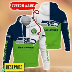 Seattle Seahawks NFL Personalized Name Sport Fans 3D Hoodie Unisex For men And Women Product Photo 1