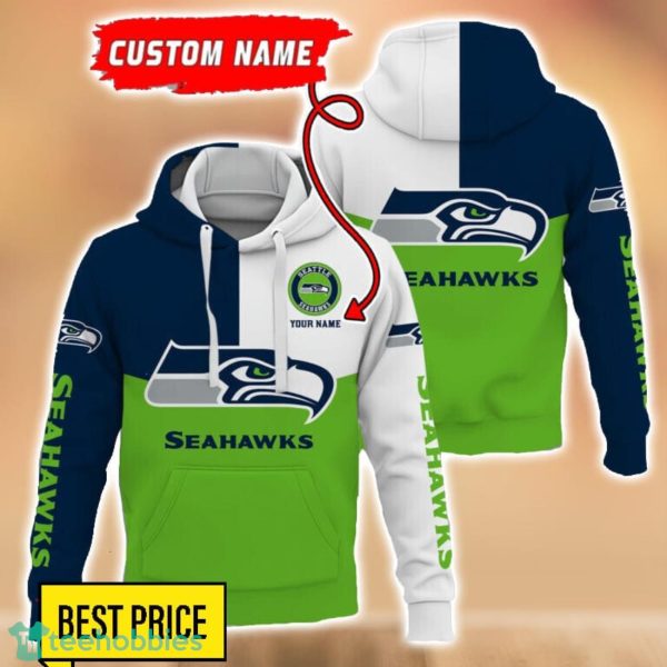 Seattle Seahawks NFL Personalized Name Sport Fans 3D Hoodie Unisex For men And Women Product Photo 1