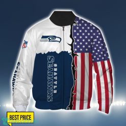 Seattle Seahawks US Flag 3D Printing T-Shirt Hoodie Sweatshirt For Fans Product Photo 4