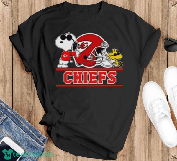 Snoopy Kansas City Chiefs T Shirts - Black T-Shirt