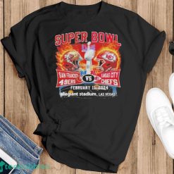 Super Bowl LVIII San Francisco 49ers Vs Kansas City Chiefs February 11, 2024 Allegiant Stadium Las Vegas T-Shirt - Black T-Shirt