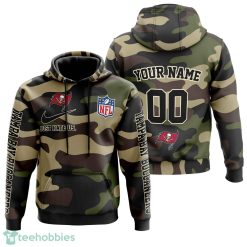 Tampa Bay Buccaneers Personalized Name And Number Hoodie Camo Style For Fans Product Photo 1