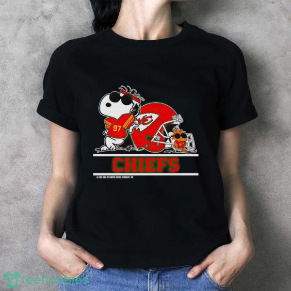 The Kansas City Chiefs Joe Cool And Woodstock Snoopy Mashup shirt - Ladies T-Shirt