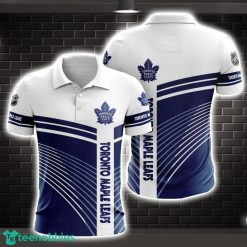 Toronto Maple Leafs Striped Style 3D Polo Shirt Shirt For Sport Golf Lover Product Photo 1
