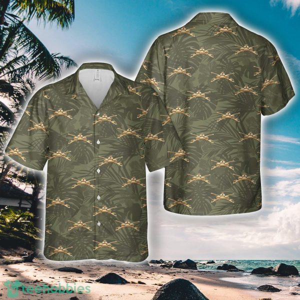 US Army Armor Officer Branch Insignia Hawaiian Shirt Product Photo 1
