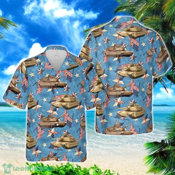 US Army M1 Abrams Tank, 4th Of July Hawaiian Shirt Product Photo 1